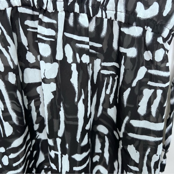 Krista Black & White Sheer Bathing Suit Cover Up - Picture 3 of 6